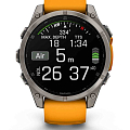 Часы Garmin Fenix 8 47mm Amoled Sapphire Titanium Orange 010-02904-11 фото 7