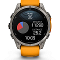 Часы Garmin Fenix 8 47mm Amoled Sapphire Titanium Orange 010-02904-11 фото 8
